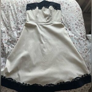 Strapless White House Black Market Lace Detail Dress